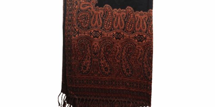 Embroidered Woollen And Cotton Shawl