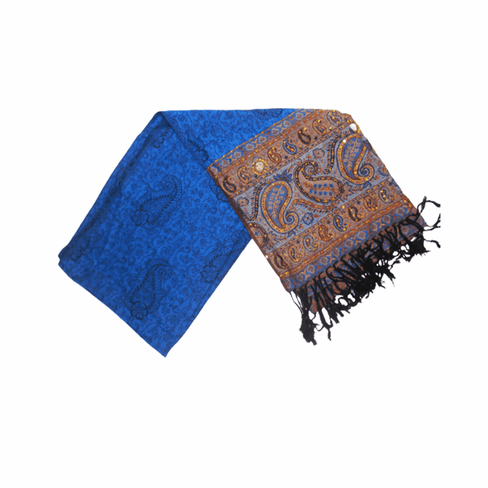Embroidered Crystal Paisley Shawl (Mixed Fabric) - Beechikki - Image 20