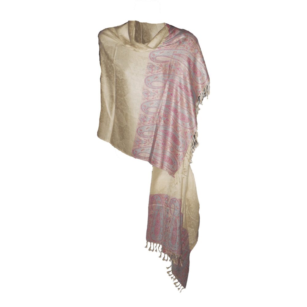 Reversible Paisley Shawl with Tassels - Beechikki - Image 24