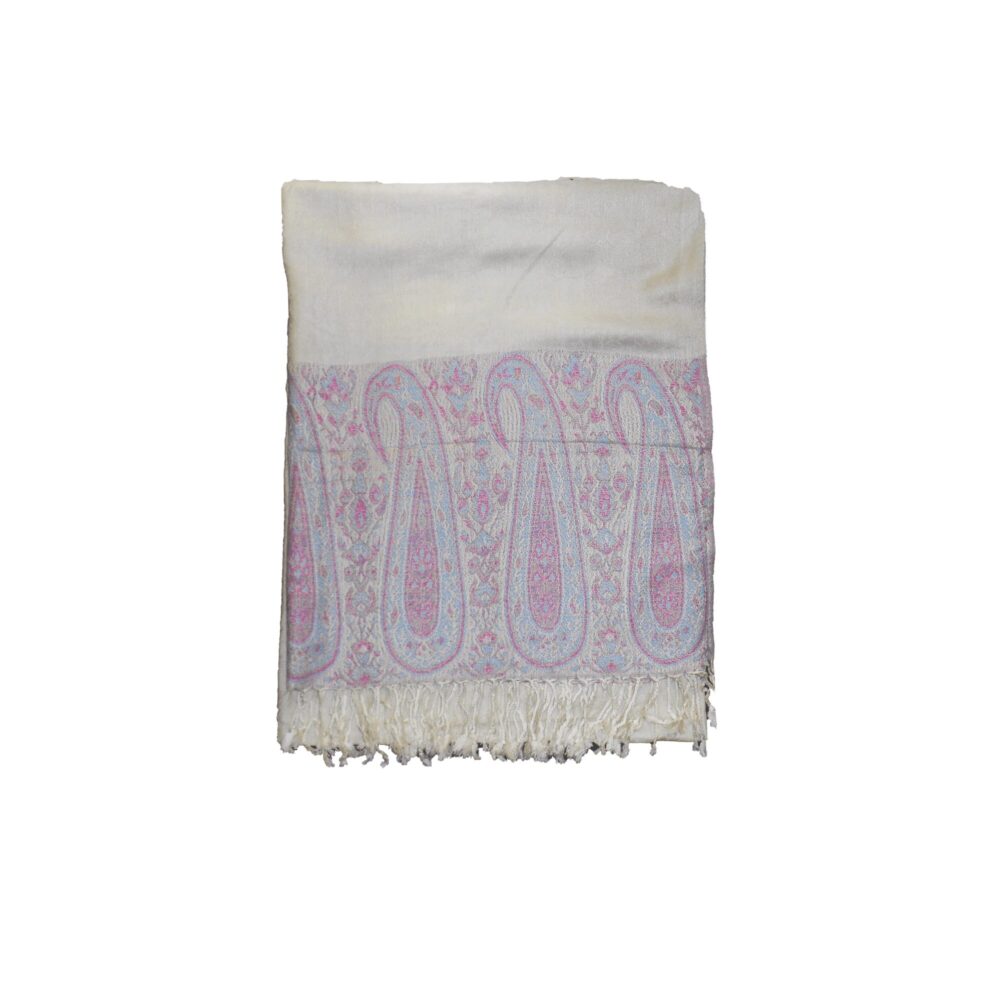 Reversible Paisley Shawl with Tassels - Beechikki - Image 25