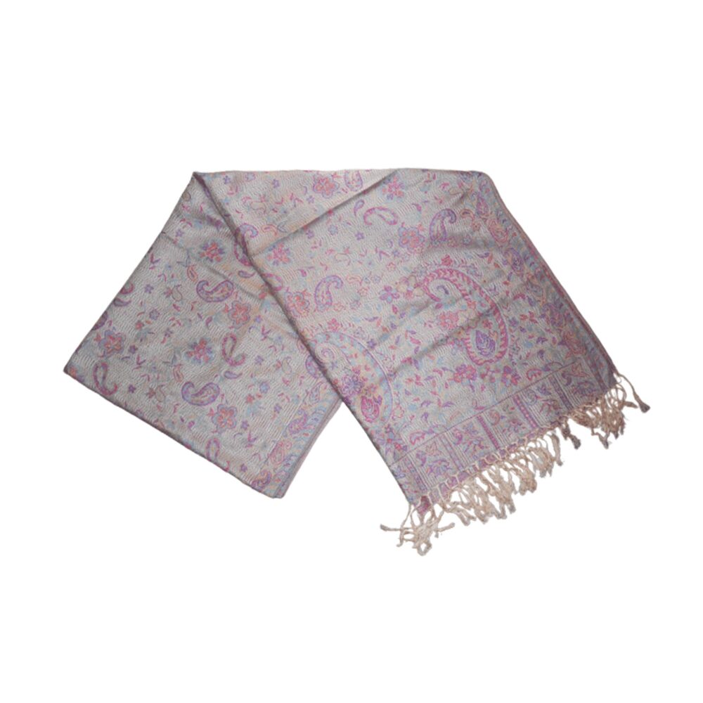 Reversible Paisley Shawl with Tassels - Beechikki - Image 26