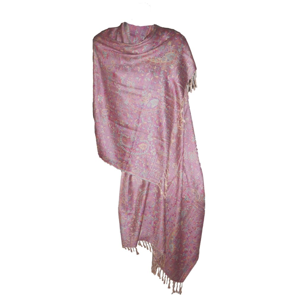 Reversible Paisley Shawl with Tassels - Beechikki - Image 27