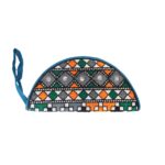 Handmade Embroidered Half Moon Wristlet Pouch - Beechikki - Image 8
