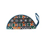 Handmade Embroidered Half Moon Wristlet Pouch - Beechikki - Image 9