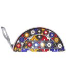 Handmade Embroidered Half Moon Wristlet Pouch - Beechikki - Image 10