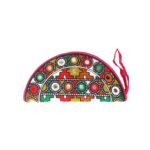 Handmade Embroidered Half Moon Wristlet Pouch - Beechikki - Image 13