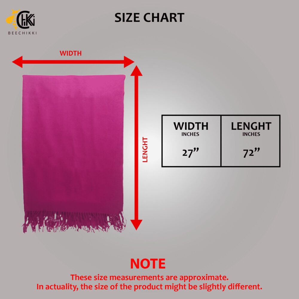 Plain Silk Wool Acrylic Blend Shawl - Beechikki - Image 14