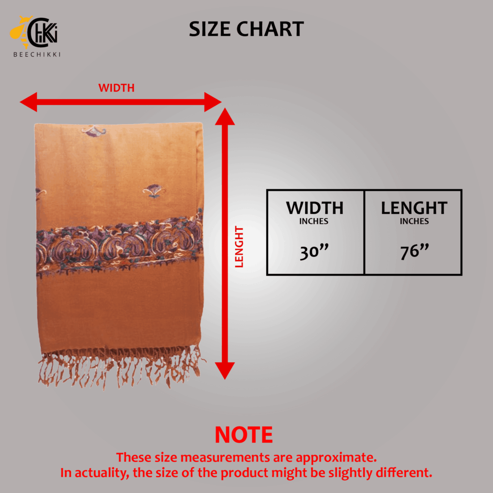 Embroidered Soft Cotton Shawl Wrap - Beechikki - Image 8