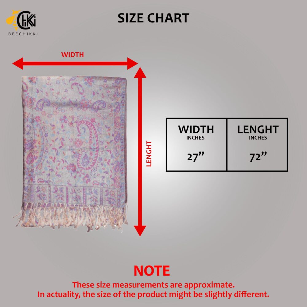 Reversible Paisley Shawl with Tassels - Beechikki - Image 32