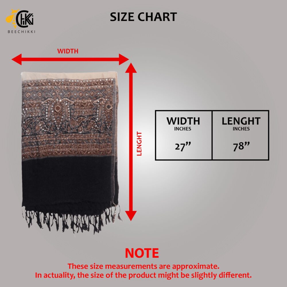 Beadwork Cashmere-Style Blend Shawl - Beechikki - Image 8