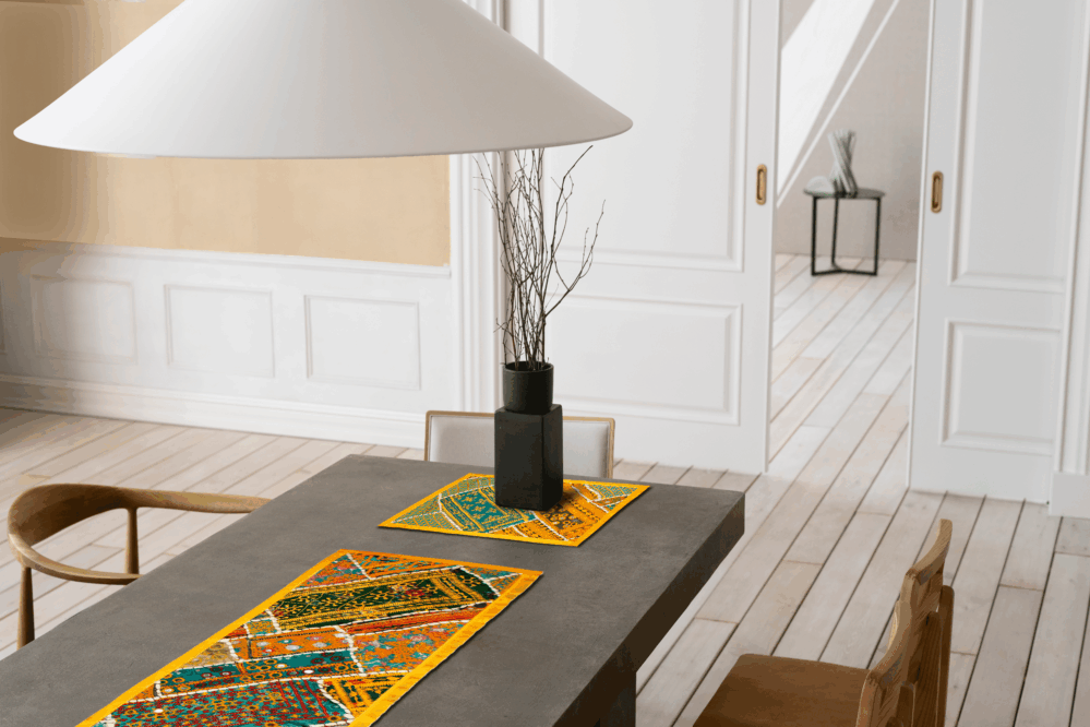 TABLE CLOTH, HANDEMADE TABLE RUNNERS, TABLE MAT - Ethnic Elegance with Decorative and Colorful Table Runners - Image 11