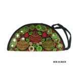 Handmade Embroidered Half Moon Clutch Bag - Beechikki - Image 5