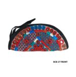 Handmade Embroidered Half Moon Clutch Bag - Beechikki