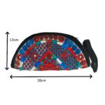 Handmade Embroidered Half Moon Clutch Bag - Beechikki - Image 8