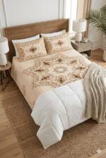 Embroidered King Cotton Bedding Set - Beechikki
