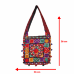 Hand Embroidered Boho Square-Shaped Shoulder Bag - Beechikki - Image 22