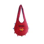 Hand Embroidered Long Strap Banjara Oval-Shaped Messenger Bag - Beechikki - Image 7