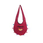 Hand Embroidered Long Strap Banjara Oval-Shaped Messenger Bag - Beechikki - Image 9