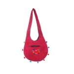 Hand Embroidered Long Strap Banjara Oval-Shaped Messenger Bag - Beechikki - Image 11