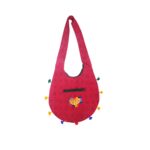 Hand Embroidered Long Strap Banjara Oval-Shaped Messenger Bag - Beechikki - Image 17