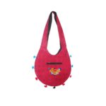Hand Embroidered Long Strap Banjara Oval-Shaped Messenger Bag - Beechikki - Image 21