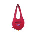 Hand Embroidered Long Strap Banjara Oval-Shaped Messenger Bag - Beechikki - Image 23