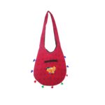 Hand Embroidered Long Strap Banjara Oval-Shaped Messenger Bag - Beechikki - Image 25