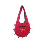 Hand Embroidered Long Strap Banjara Oval-Shaped Messenger Bag - Beechikki - Image 27