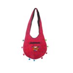 Hand Embroidered Long Strap Banjara Oval-Shaped Messenger Bag - Beechikki - Image 3