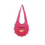 Hand Embroidered Long Strap Banjara Oval-Shaped Messenger Bag - Beechikki - Image 7