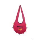 Hand Embroidered Long Strap Banjara Oval-Shaped Messenger Bag - Beechikki - Image 9