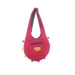 Hand Embroidered Long Strap Banjara Oval-Shaped Messenger Bag - Beechikki - Image 13