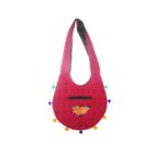 Hand Embroidered Long Strap Banjara Oval-Shaped Messenger Bag - Beechikki - Image 15