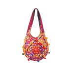 Hand Embroidered Long Strap Banjara Oval-Shaped Messenger Bag - Beechikki - Image 16