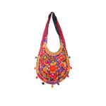 Hand Embroidered Long Strap Banjara Oval-Shaped Messenger Bag - Beechikki - Image 22