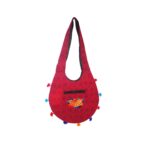 Hand Embroidered Long Strap Banjara Oval-Shaped Messenger Bag - Beechikki - Image 25