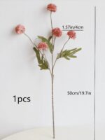 Artificial Dandelion Stem's - Autumn Silk Flower Arrangement for Living Room & Dining Table Décor (5 Stems) - Image 3