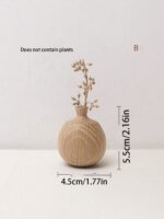 Japanese Simple Wooden Flower Vase | Minimalist Glass Vase for Home & Office Decoration - Image 5