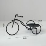 Modern Iron Bicycle Statue Home Decoration | Black & Gold Minimalist Metal Art Sculpture – 2 Variations - Image 3