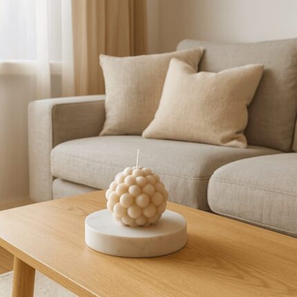 geometric scented candle