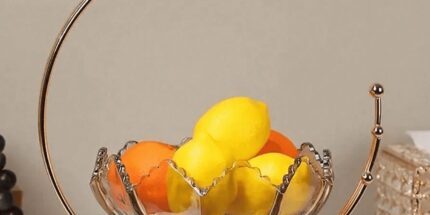 Glass Fruit Candy Dish