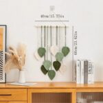Boho Woven Leaf Wall Hanging Decoration | Macrame Leaf Tapestry - Image 7