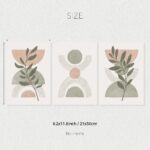 Green Boho Botanical Wall Art Prints Geen Mid-Century Posters (21×30 cm) - Image 2