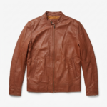 Ozil Men's Genuine Sheepskin Leather Cafe Racer Jacket - Image 7
