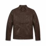 Ozil Men's Weathered Grain Racer Jacket – Genuine Sheepskin Leather - Image 2
