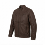 Ozil Men's Weathered Grain Racer Jacket – Genuine Sheepskin Leather - Image 6
