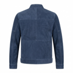 Ozil Men's Suede Snap Collar Biker Jacket – Genuine Sheepskin Leather - Image 4