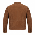 Ozil Men's Suede Snap Collar Biker Jacket – Genuine Sheepskin Leather - Image 9