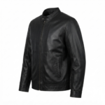 Ozil Men's Genuine Sheepskin Leather Cafe Racer Jacket - Image 6