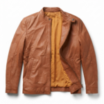 Ozil Men's Genuine Sheepskin Leather Cafe Racer Jacket - Image 10